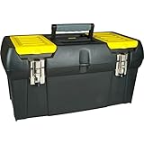Stanley Werkzeugbox / Werkzeugkoffer Millenium (19', 49x26x25cm, herausnehmbare Ablage, Box mit zwei Organizern für Werkzeuge, robuster Koffer mit Metallschließen, Kunststoffgriff) 1-92-066