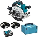 Makita DHS660RTJ Akku-Handkreissäge 57 mm 18 V 5,0 Ah, 2 Akkus + Ladegerät im MAKPAC Bunt