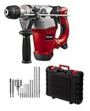 Einhell Bohrhammer-Set RT-RH 32 Kit (1.250 W, 3 Funktionen, pneumatisches Schlagwerk, SDS-plus-Werkzeugaufnahme, inkl. Spitz-/Flachmeißel, Bohrkrone, 10 Bohrer, Koffer)