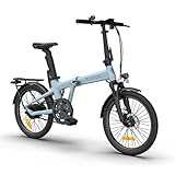 ADO E-Bike Air20Pro, Electric Bikes,klapprad e-Bike,Riemenantrieb,e Bike 20 Zoll, 2 Gang, ADO Smart APP,BAFANG Bürstenloser Motor,3,5-Zoll-IPS-Display,ebike Damen/Herren (Blue)