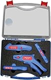 WEICON TOOLS Profi-Starter Set – Abisolierwerkzeuge für die Hausinstallation, Blau/Rot