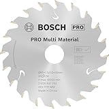 Bosch 1x PRO Multi Material Kreissägeblatt für Akku-Handkreissägen (für Aluminium, Kunststoff, Ø mm, Professional Zubehör Handkreissäge)