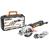 WORX WX439 Kompakt-Handkreissäge 480W - zum Sägen von Metall, Plastik, Holz, Stein und Fliesen - 120mm Sägeblatt