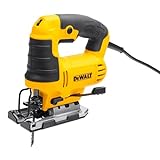 Dewalt 650 Watt Pendelhub-Stichsäge DWE349 (3-facher Pendelhub, mit Blasvorrichtung, robuster Alu-Sägeschuh, Neigungswinkel werkzeuglos einstellbar, inkl. Sägeschuh-Schutzauflage & Stichsägeblatt)