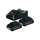 Bosch Professional 18V System Akku Set (inkl. 2x4.0Ah Akkus + Ladegerät GAL 18V-40, im Karton)