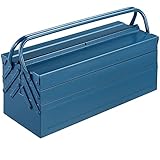 DEUBA® Werkzeugkasten leer groß Stahl 5-teilig Werkzeugkoffer Werkzeugbox Werkzeugkiste Werkzeug Montage Koffer blau 530x200x200mm