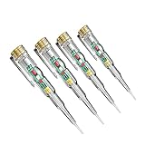 Wisyurt 4PC Intelligent Induction Power Voltage Detector Pen 24-250V Circuit Tester Electrical Screwdriver Indicator Electrician