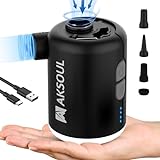 Elektrische Luftpumpe luftmatratze Akku Pumpe: Portable USB Electric Air Pump Batterie Elektrisch Klein Mini Auto Elektropumpe kleine Kompressor mit Licht für Pool Camping Matratze Luftbett