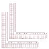 2 Stück Lineal Nähen Kleidungslineal L förmiges Lineal winkel 90 grad Kunststoff Nählineal schneiderlineal Maßlineal für Kleidung rechtwinkliges Lineal für Schneiderhandwerk,Werkzeug,Messzubehör