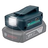 Mellif USB-Ladeadapter für Bosch 18V Professional Akku mit DC 12V 2A Port & 2 USB Ports & 1 Gürtelclip (Akku Nicht enthalten)