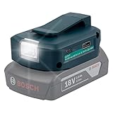 Mellif USB-Ladeadapter für Bosch 18V Professional Akku mit DC 12V 2A Port & 2 USB Ports & 1 Gürtelclip (Akku Nicht enthalten)