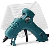 MAXDONE Heißklebepistole 50W Klebepistole kleine mit 80 Heißklebesticks 7 * 130mm = 104Pcs 7 * 100mm Transparente Klebesticks für DIY Kleine Handwerk und schnelle Reparaturen in Haus & Büro mit Halter