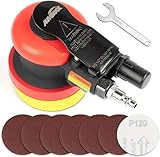 Autolock Mini Air Sander, 3 Zoll Exzenterschleifer, 12000RPM Mini Pneumatikschleifer für Karosseriearbeiten, Hochgeschwindigkeitsschleifer & Polierer