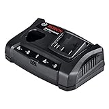 Bosch Professional 18V System Ladegerät GAX 18V-30 (je eine Ladebuchse für 12V & 18V Akku, USB Ladebuchse, Wandstativhalterung)