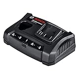 Bosch Professional 18V System Ladegerät GAX 18V-30 (je eine Ladebuchse für 12V & 18V Akku, USB Ladebuchse, Wandstativhalterung)