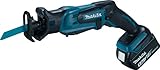 Makita DJR183RT1J Reciprosäge 18 V / 5,0 Ah, 1 Akku und Ladegerät im MAKPAC, Schwarz, Blau