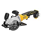 Dewalt 18 Volt Akku-Handkreissäge (38 mm) DCS571N (für schnelles und präzises Ablängen, äußerst kompakt, nur einer Hand nutzbar, bürstenloser Motor, robuster Stahl-Sägeschuh, ohne Akku u. Ladegerät)