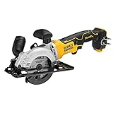 Dewalt 18 Volt Akku-Handkreissäge (38 mm) DCS571N (für schnelles und präzises Ablängen, äußerst kompakt, nur einer Hand nutzbar, bürstenloser Motor, robuster Stahl-Sägeschuh, ohne Akku u. Ladegerät)