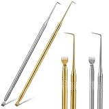 2 Stück Wimpernkamm Lash Lift Tool Kit Edelstahl Wimpernlifting Seperator Professionelles Wimpern Bürste Lash Lift Zubehör Metall Wimperntrenn Werkzeug (Gold und Silber)