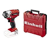 Einhell Akku-Schlagschrauber TE-CI 18/1 Li-solo Power X-Change (Li-Ion, 18V, 0-2300 min-1, max. Drehmoment hart 140 Nm) + Koffer E-Box S35 (für universelle Aufbewahrung von Werkzeug und Zubehör)