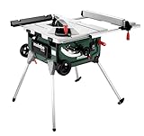 Metabo Tischkreissäge TS 254 – 600668000 – Mit Untergestell und Trolleyfunktion – bis zu 2.000 Watt, Sägeblatt Ø 254 mm, 3 m Kabellänge