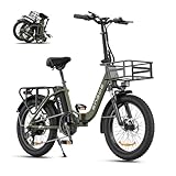 ENGWE E Bike 20 Zoll Klapprad Elektrofahrrad mit 3.0 Zoll Fat Tire, 15.6Ah Lithium-Akku für Lange Reichweite bis 140KM, 7-Gang-All-Terrain Ebike Herren für MTB, Strand & Schnee