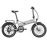 LEGEND EBIKES Monza | Ebike klappbar, E Faltrad, E Klapprad, E-Bike | hydraulische Scheibenbremsen | Shimano 6-Gang Schaltung | 20 Zoll | 250W Motor | Grey Silver 10.4 Ah 374 Wh