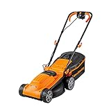 Lawnmaster MEB1434M Elektro Rasenmäher 1400W 34cm, bis 300㎡, 6-fache Schnitthöhenverstellung 20-70 mm, 32L