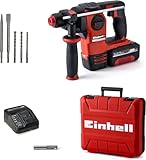 Einhell Akku-Bohrhammer HEROCCO Kit +5 (1x3,0Ah) Power X-Change (Li-Ion, 18V, 2.2 Joule, 18 Nm, SDS-Plus, inkl. 3,0 Ah-Akku, Ladegerät, 3 Bohrer, Flachmeißel, Spitzmeißel, inkl. E-Box)