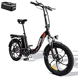 Fafrees F20 Klappbar E Bike Fatbike Damen 36V 16AH Akku für Pendeln, [ Offiziell ] Klapprad 20 Zoll Elektrisches Fahrrad 250W, 25km/h Mountainbike Herren Shimano 7S, Pedelec 150 kg Herren (schwarz)