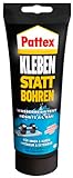 Pattex Montagekleber Kleben statt Bohren Wasserresistent, Kraftkleber für innen & außen, universell einsetzbarer Baukleber, Kleber mit hoher Festigkeit, 1 x 340g