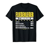 Fliesenleger Stundenlohn Baustelle Bodenleger Parkettleger T-Shirt