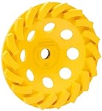 DeWalt Diamant-Topfscheibe Extreme DT3797 (für den Einsatz auf Winkelschleifern, für ein feines Finish bei Betonoberflächen, 125mm Durchmesser, M14 Aufnahme, Scheibentyp: Turbo)