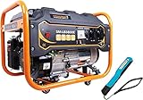 Strahlemann Stromgenerator Benzin Kombiset mit COB Penlight I mobiler Stromerzeuger 230V 3,3KW 3300W 50Hz I 7PS Notstromaggregat 4 Takt Benzinmotor 210ccm luftgekühlt I 1-Phasen Benzin Generator