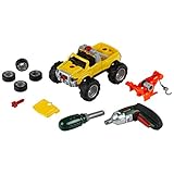 Theo Klein 8168 Bosch Truck Set, 3 in 1 I Konstruktionsset für 3 LKW-Modelle I Inkl. batteriebetriebenem Spiel-Akkuschrauber I Spielzeug für Kinder ab 3 Jahren