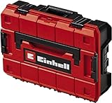 Original Einhell E-Case S-F Systemkoffer (max. 25 kg, universelle Aufbewahrung und Transport von Zubehör und Werkzeug, stapelbar, spritzwassergeschützt, inkl. 2x Schaumstoffeinlagen)