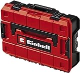 Original Einhell E-Case S-F Systemkoffer (max. 25 kg, universelle Aufbewahrung und Transport von Zubehör und Werkzeug, stapelbar, spritzwassergeschützt, inkl. 2x Schaumstoffeinlagen)