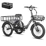 Fafrees [ Offiziell F20 Mate Fat Klapprad E-Bike Lastenfahrrad 20 Zoll 48V 18,2Ah Akku, Hydraulische Scheibenbremsen Elektrofahrrad, Lastenfahrrad Elektro 180kg, E Bike Dreirad für Erwachsene