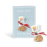 Inkognito Klappkarte mit Mini-Geschenk & Umschlag in Folie (Grußkarte A6 / Umschlag 12 x 17,5 cm) • 45524 ''Alles Gute zum Einzug Künstler Sobunthier • Mini-Geschenk-Karten