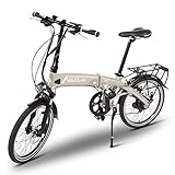 VELOJA® Ebike Klapprad – elektrisches Fahrrad faltbar – 20 Zoll – StZVO Ausstattung – 250W Hinterradnabenmotor 41 Nm, bis 100 km Distanz – 9 Gang – 5 Unterstützungsstufen – Alu – 21kg – Made in EU