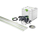 Festool Handkreissäge HK 55 EBQ-Plus-FS (mit Kreissägeblatt, Innensechskantschlüssel, Führungsschiene), im Systainer