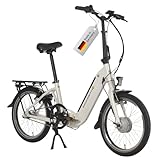 SAXONETTE E Bike Klapprad 20 Zoll mit Nabenmotor, E Fahrrad Herren mit 36V 10.4Ah 360Wh Akku, 80KM Lange Range, Elektrofahrrad Pedelec mit Rücktrittbremse 25 km/h für Herren Damen