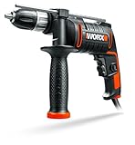 WORX WX317 Schlagbohrmaschine 600W mit stufenloser Drehzahlregulierung, Tiefenanschlag, werkzeuglosem Bohrfutter, Zusatzhandgriff u.v.m - für präzises Bohren in Holz, Beton & Stahl