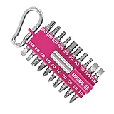 Bosch 21-tlgs. Schrauber Bit-Set mit Snap-Hook Pink (mit Universal-Bithalter, Karabiner, Zubehör für Akkuschrauber)