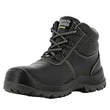 SAFETY JOGGER Sicherheitsschuhe mit Stahlkappe Herren Leicht - BESTBOY - S3 / S1P Arbeitsschuh für Damen, rutschfeste Stahlsohle, Stoßdämpfender, Wasserabweisender Sicherheitsstiefel, Schwarz, 42 EU