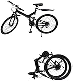 HINOPY 26 Zoll Mountainbike, 21-Gang Erwachsene Faltrad Klappfahrräder MTB Rennrad mit Doppelscheibenbremsen - bis 150 kg für Outdoor Reisen Camping
