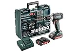 Metabo 602317870 BS 18 L Bohrschrauber-SET 2 x 2,0 AH Akku, 18 V, Et00, 200 W