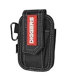 Diggers Tools - Smartphone Tasche [ Profi Quik Klik System ] - Flexibel Kombinierbare Werkzeugtasche Gürtel - Hochwertige Gürteltasche Werkzeug für Elektriker, Dachdecker & Zimmerer