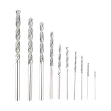 Bohrer-Set, 10-teilig, Spiralbohrer, Robust, Mikrobohrer-Set für Glas, Fliesen, Stein, Schmuck, 0,8 Mm, 1,0 Mm, 1,2 Mm, 1,5 Mm, 1,8 Mm, 2,0 Mm, 2,5 Mm, 3,0 Mm, 3,5 Mm, 4,0 Mm