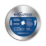 Evolution Power Tools Sägeblatt 355mm zum Schneiden von Baustahl, für Kreissäge und Kappsäge | TCT Metallkreissägeblatt / Metallsägeblatt / Zaagblad zum Schneiden von Metall, Stahl | 66TBLADE